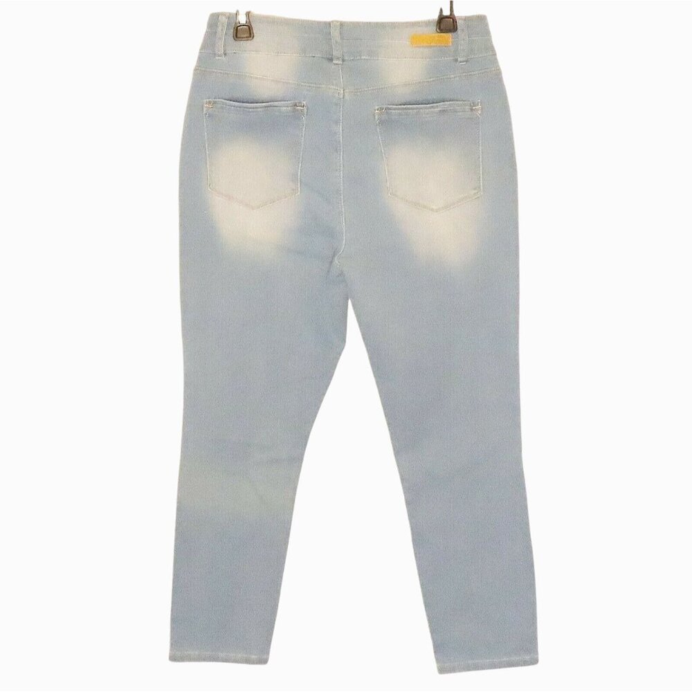 NWT Womens Jeans Royalty For Me 12 Light Wash Stretch Ankle High Rise Slim Fit - Picture 2 of 9